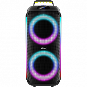 Акустическая система / RITMIX SP-640B / Акустическая система/ Колонки RITMIX SP-640B (8" + 8" + 1,5`` твиттер, Bluetooth, FM-радио, RGB-подсветка, AUX, USB, microSD (до 32 Гб, MP3), дисплей LED, до 6 часов, вход Jack 6.3 мм, Jack 3.5 мм, USB, 3600 мАч, 3.7 В, USB Type-C, 5В, 63,6 x 29,6 x 29,2 см, пластик, черный)