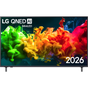 Телевизор ЖК 55`` LG / LG 55QNED80B6B.ARUG / Телевизор ЖК 55`` LG/ 55", Ultra HD, QNED MiniLED, Dynamic QNED Color, Direct Led, Smart TV (WebOS 26), Wi-Fi 5, DVB-T2/C/S2, MR, 60Hz Native, 2.0ch (20W), 3хHDMI, 1хUSB, 2 Pole, синяя сажа, 2026
