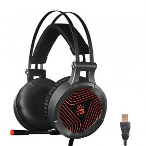 Наушники с микрофоном / A4Tech G530 (GREY) USB / Наушники с микрофоном A4Tech Bloody G530 черный/серый 1.8м мониторные оголовье (G530 (GREY) USB)