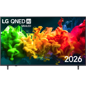Телевизор ЖК 65`` LG / LG 65QNED80B6B.ARUG / Телевизор ЖК 65`` LG/ 65", Ultra HD, QNED MiniLED, Dynamic QNED Color, Direct Led, Smart TV (WebOS 26), Wi-Fi 5, DVB-T2/C/S2, MR, 60Hz Native, 2.0ch (20W), 3хHDMI, 1хUSB, 2 Pole, синяя сажа, 2026