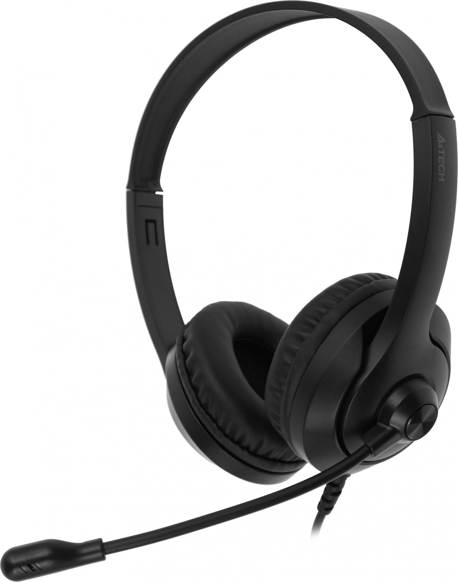 Наушники с микрофоном / A4Tech FH100 (STONE BLACK) / Наушники с микрофоном A4Tech Fstyler FH100 черный 2м накладные оголовье (FH100 (STONE BLACK))