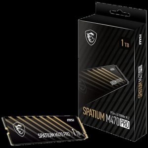 Твердотельный накопитель SSD / MSI S78-440L0J0-P83 / Твердотельный накопитель SSD MSI M.2 2280 1TB SPATIUM M470 PRO Client SSD S78-440L0J0-P83, PCIe Gen4x4 with NVMe
